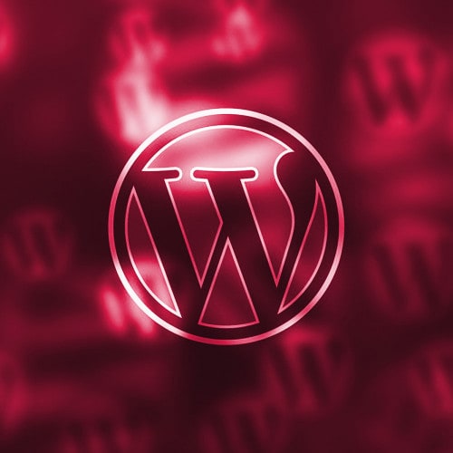 Wordpress Logo in Rot