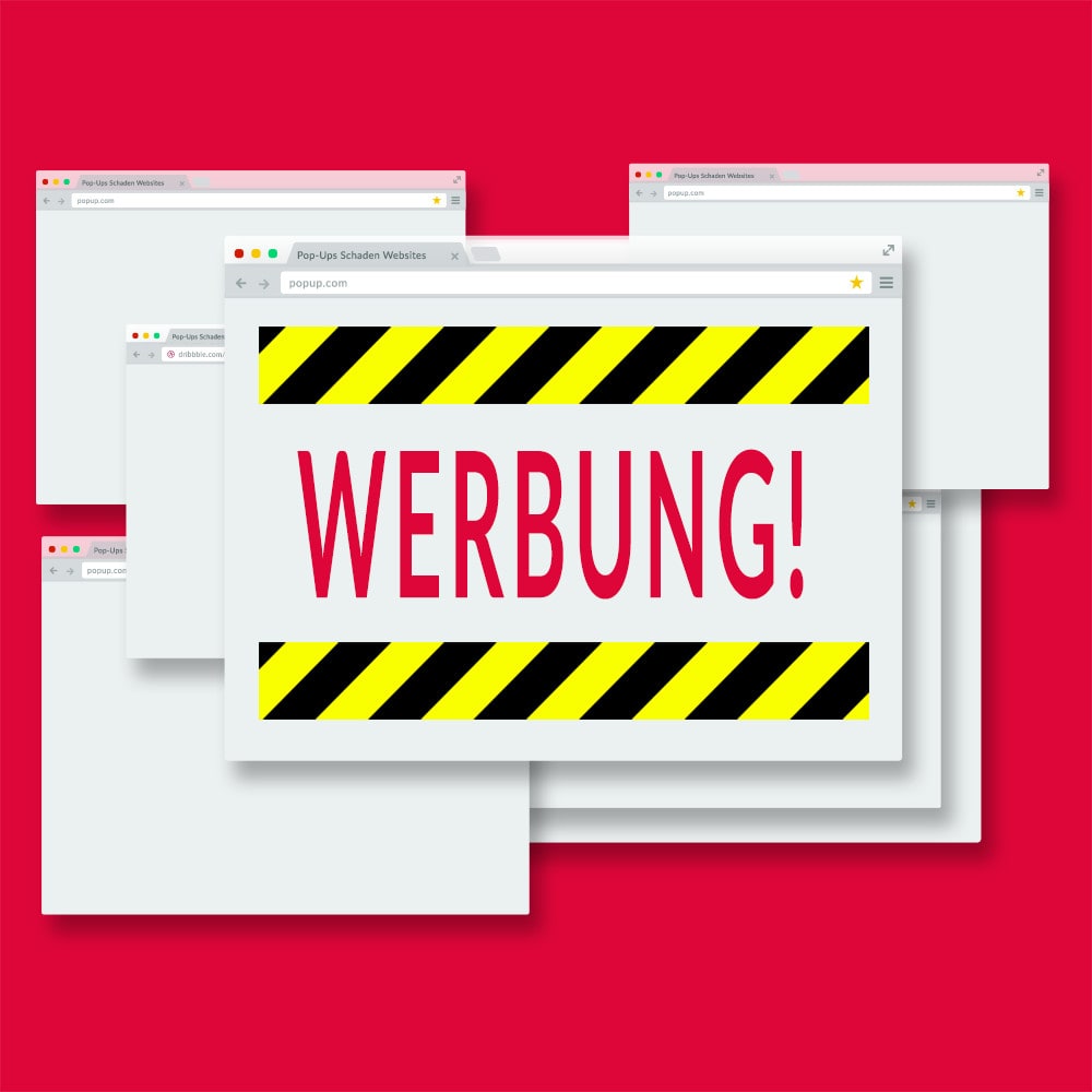 Werbebanner und Pop-Ups schaden Websites