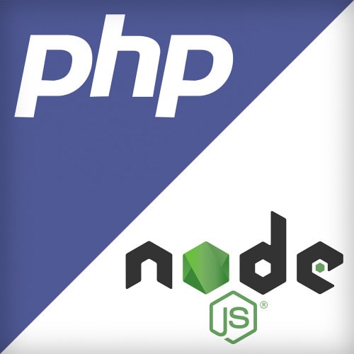 Vergleichsbild PHP und NodeJS