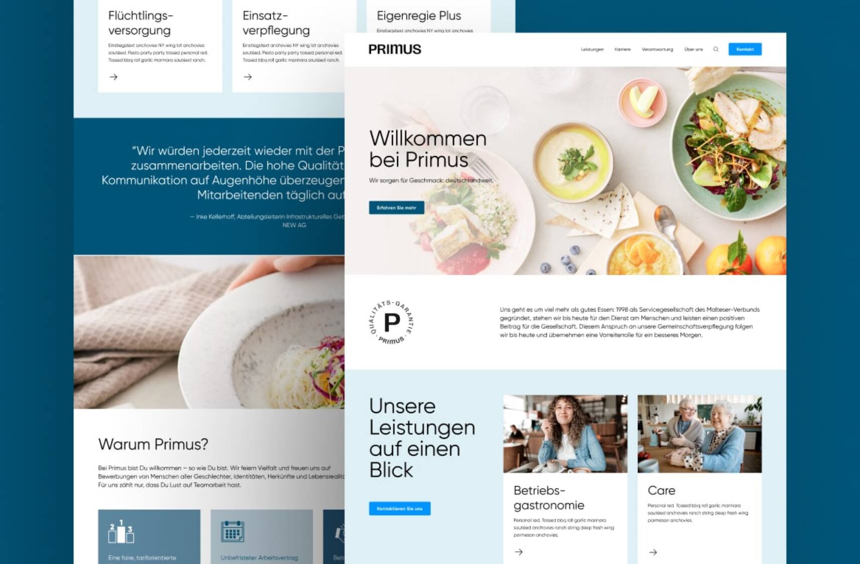 Corporate Webdesign von mindtwo: Neue Leistungsseite f&uuml;r Primus mit klarer Struktur, moderner UX und stimmigen Bildwelten.
